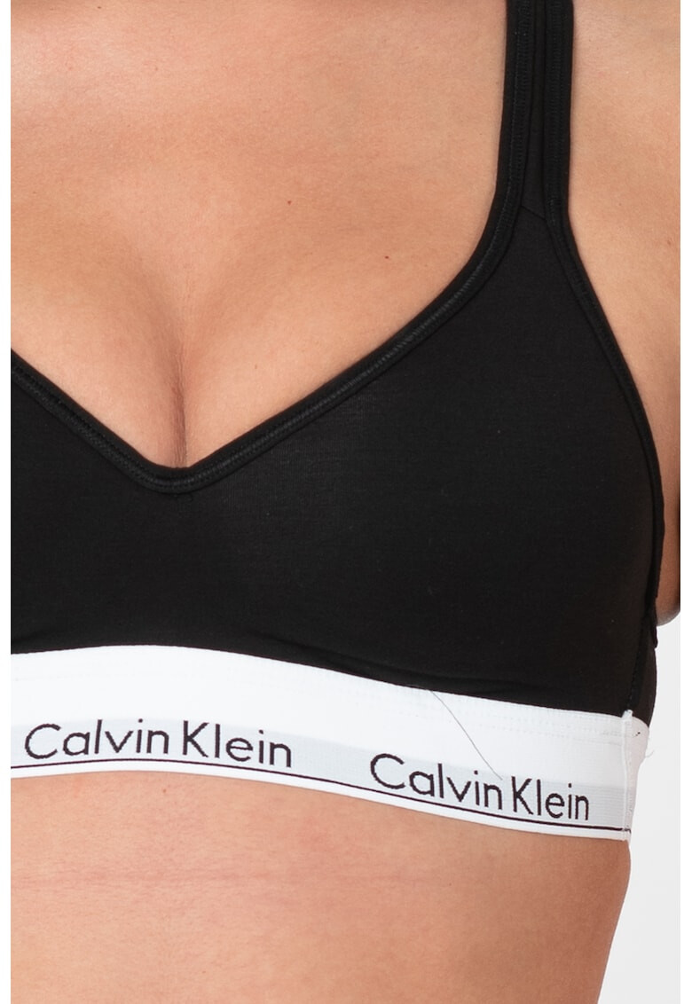 CALVIN KLEIN Спортен сутиен с шпиц и кръстосани презрамки - Pepit.bg