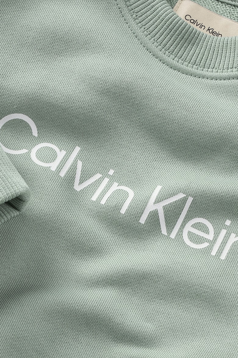 CALVIN KLEIN Суитшърт с овално деколте и лого - Pepit.bg