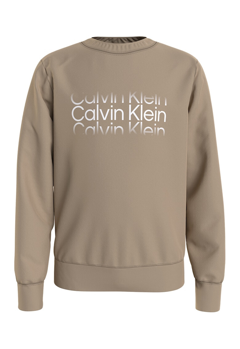 CALVIN KLEIN Суитшърт с овално деколте и лого - Pepit.bg