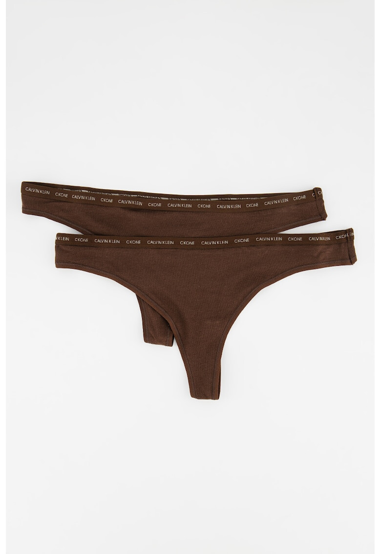 CALVIN KLEIN Танга с памук - 2 чифта - Pepit.bg