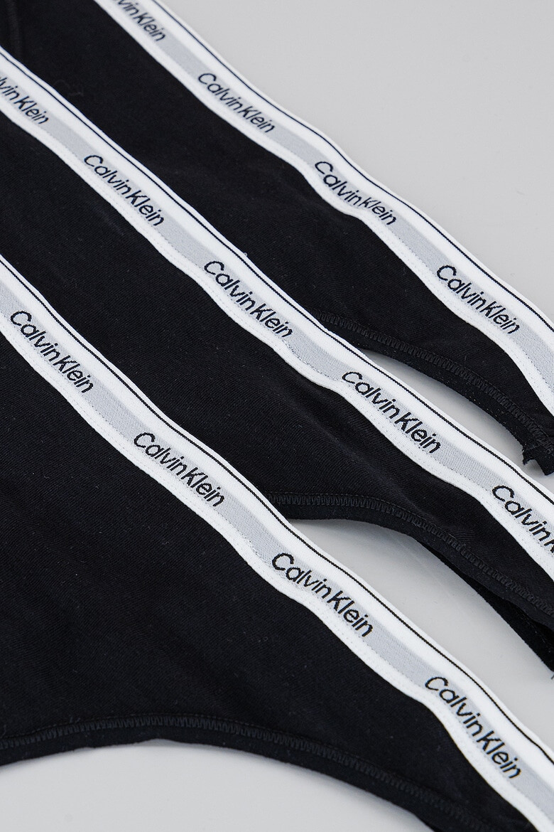 CALVIN KLEIN Танга с лого - 3 чифта - Pepit.bg