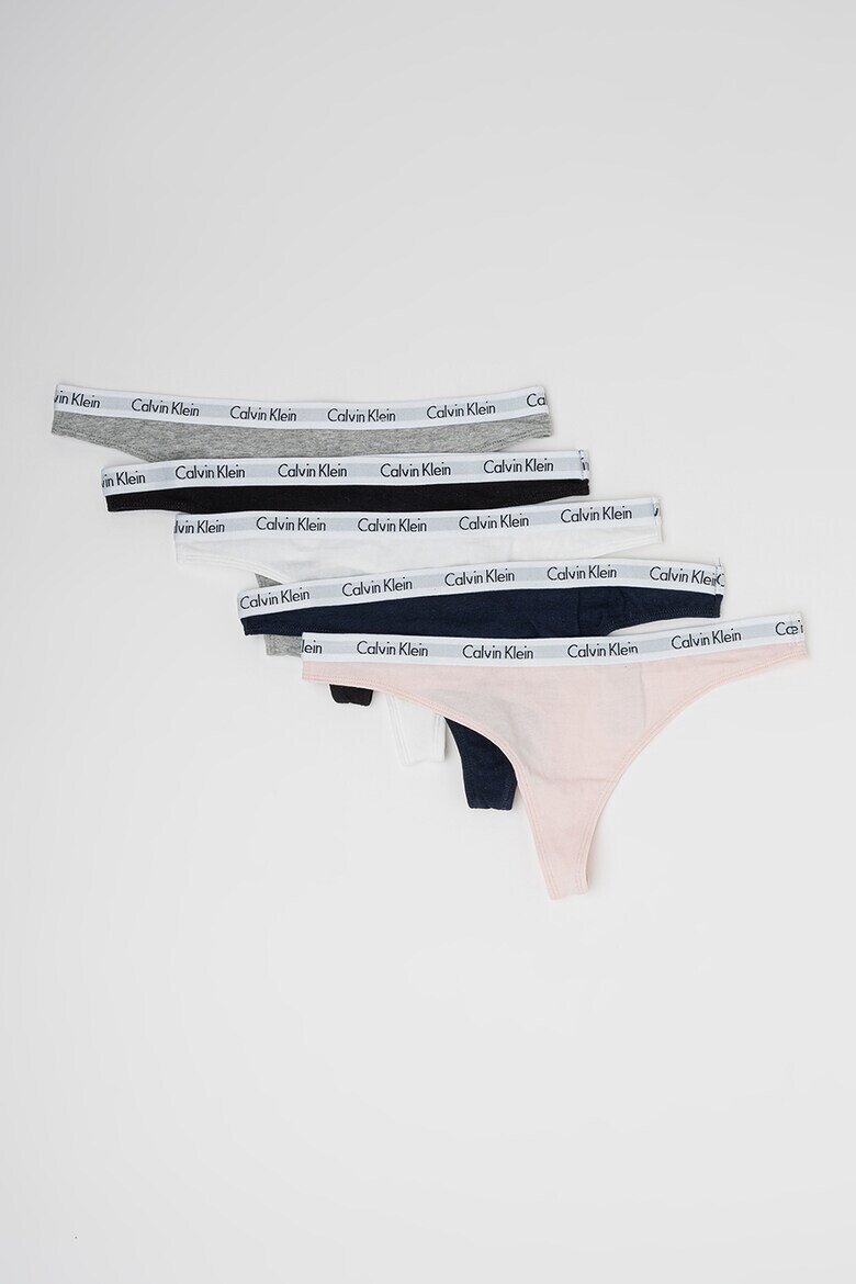 CALVIN KLEIN Танга с еластична лента - 5 чифта - Pepit.bg