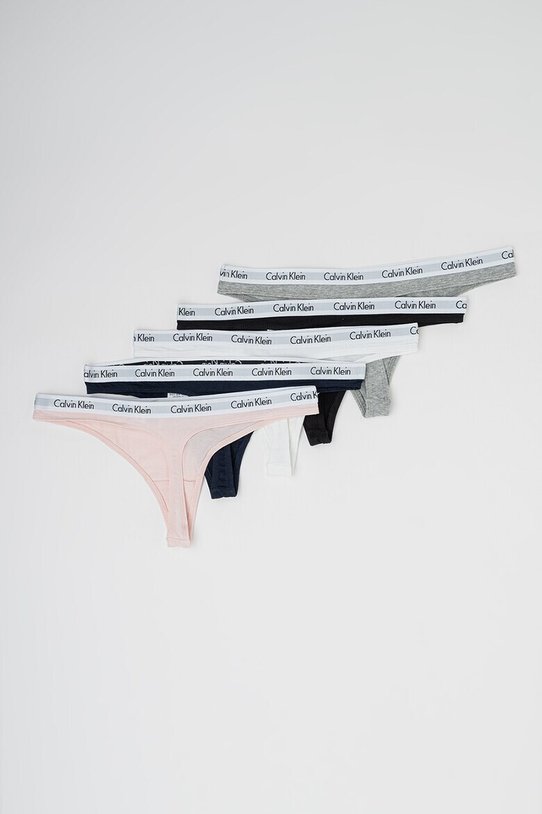 CALVIN KLEIN Танга с еластична лента - 5 чифта - Pepit.bg