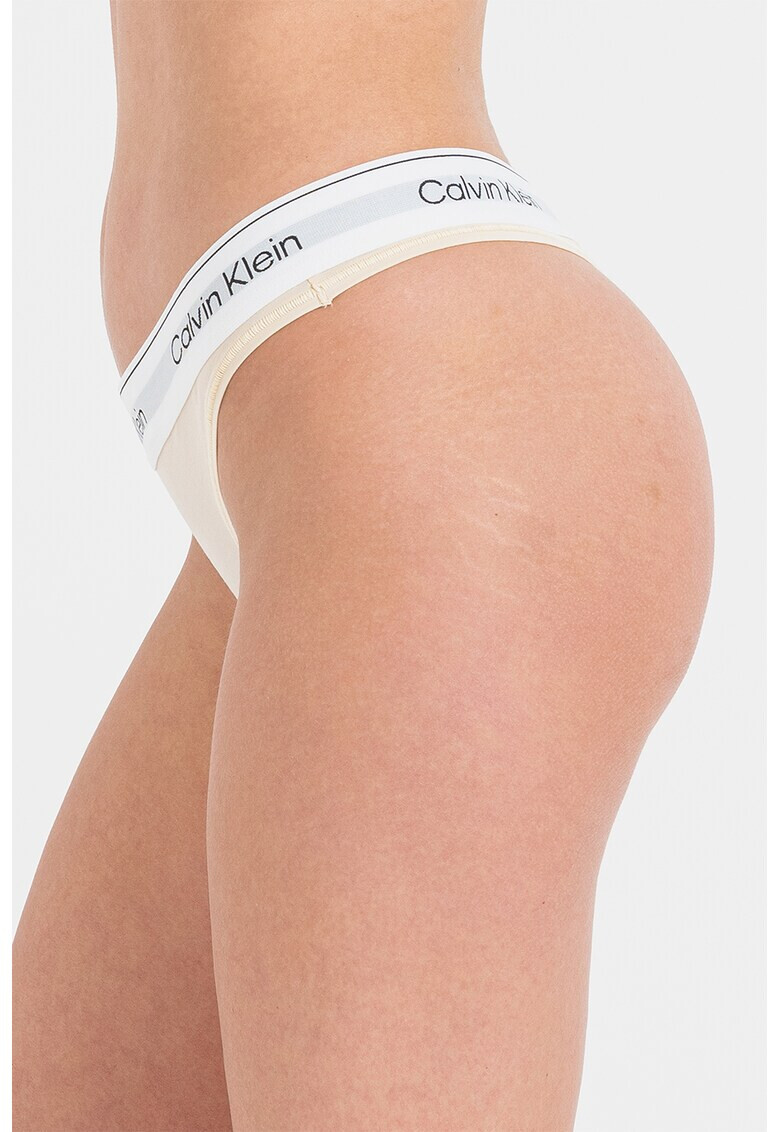 CALVIN KLEIN Танга с модал с лого на талията - Pepit.bg