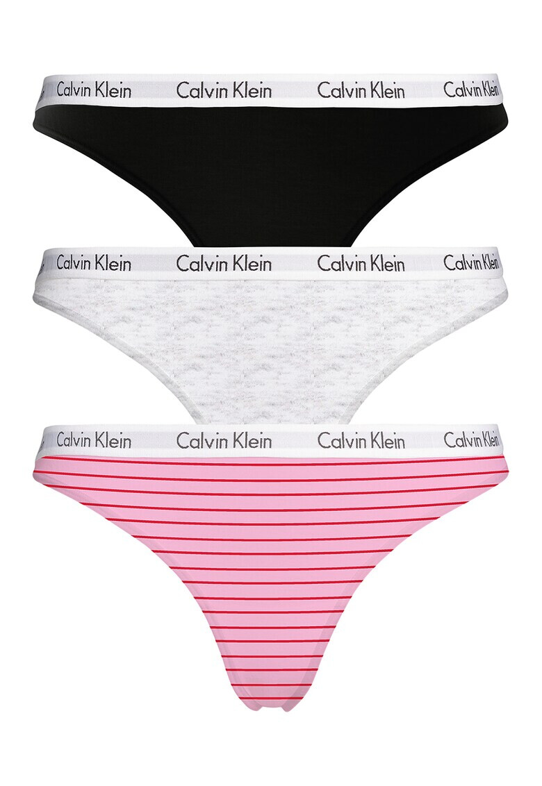 CALVIN KLEIN Танга с лого - 3 чифта - Pepit.bg