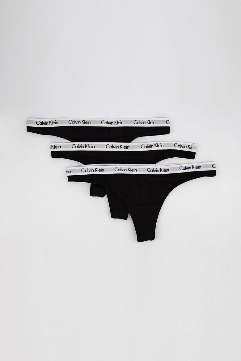 CALVIN KLEIN Танга с лого - 3 чифта - Pepit.bg