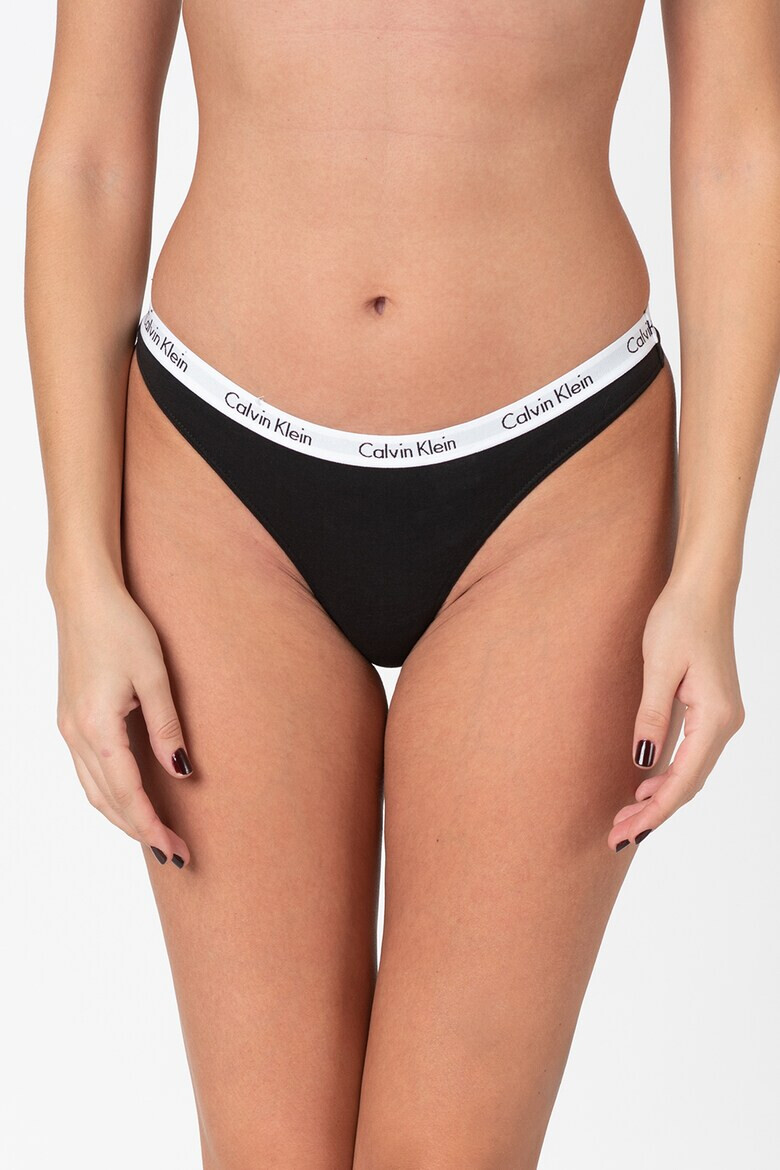 CALVIN KLEIN Танга с лого - 3 чифта - Pepit.bg