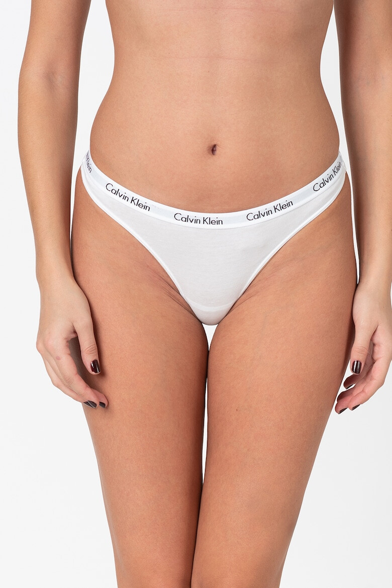CALVIN KLEIN Танга с лого - 3 чифта - Pepit.bg