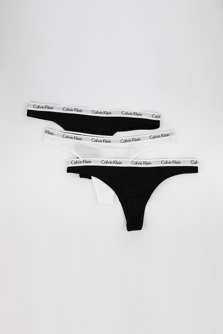 CALVIN KLEIN Танга с лого - 3 чифта - Pepit.bg