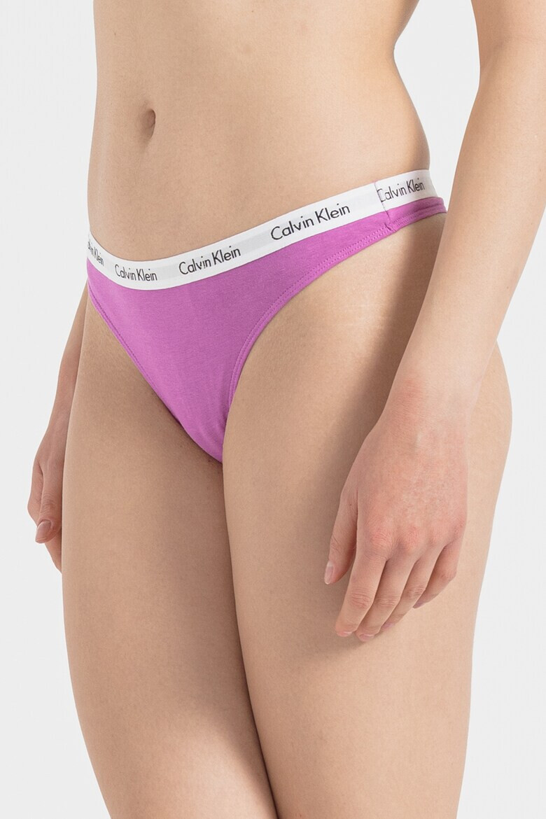 CALVIN KLEIN Танга с лого - 3 чифта - Pepit.bg