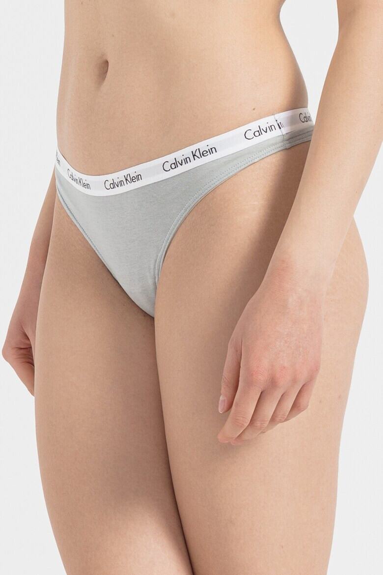 CALVIN KLEIN Танга с лого - 3 чифта - Pepit.bg