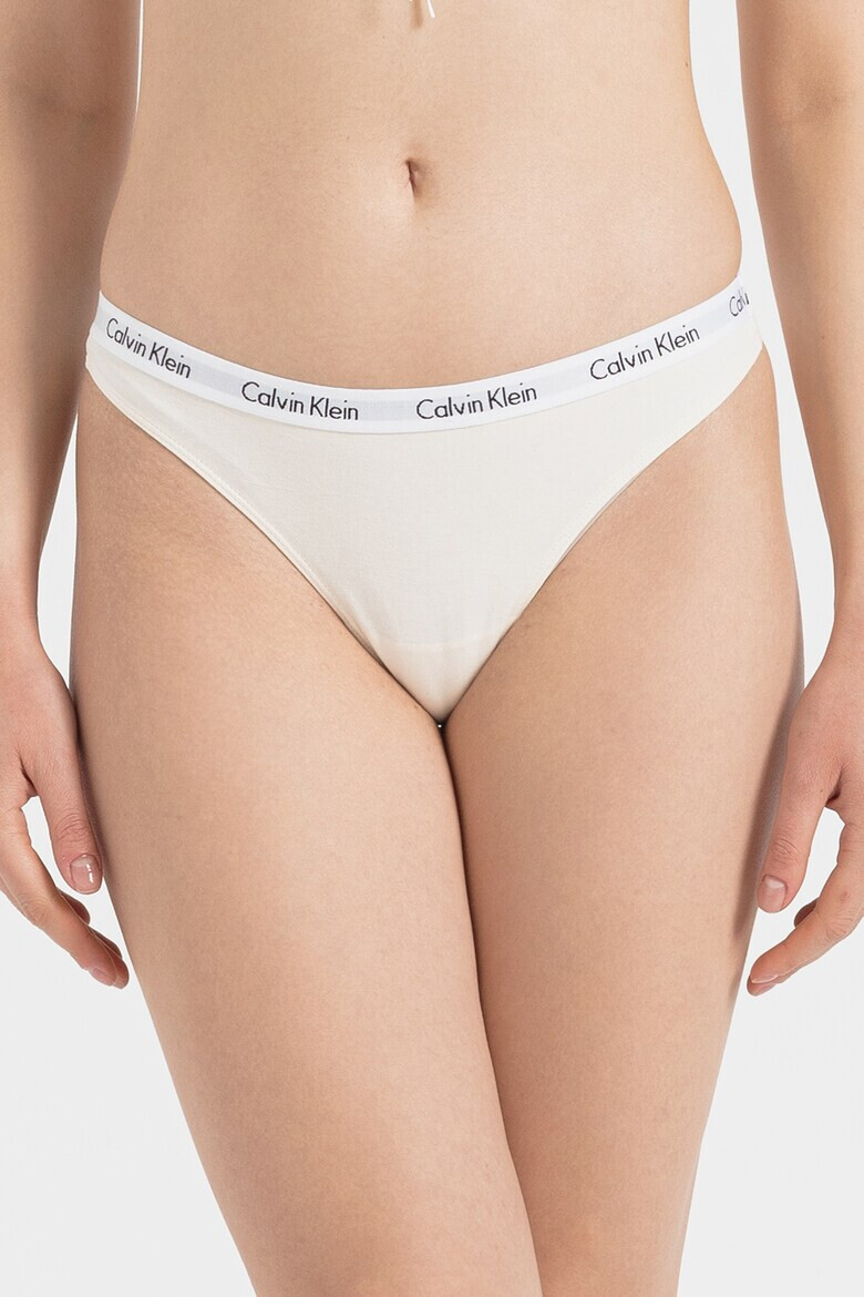 CALVIN KLEIN Танга с лого - 3 чифта - Pepit.bg