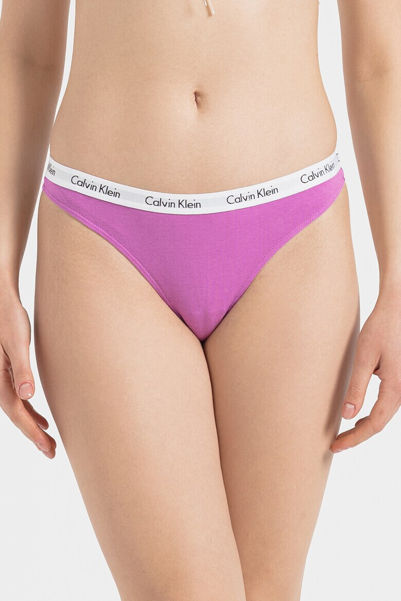 CALVIN KLEIN Танга с лого - 3 чифта - Pepit.bg