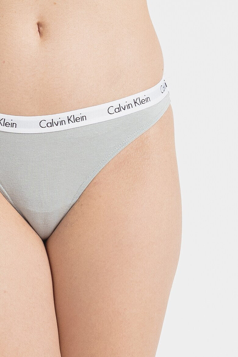 CALVIN KLEIN Танга с лого - 3 чифта - Pepit.bg
