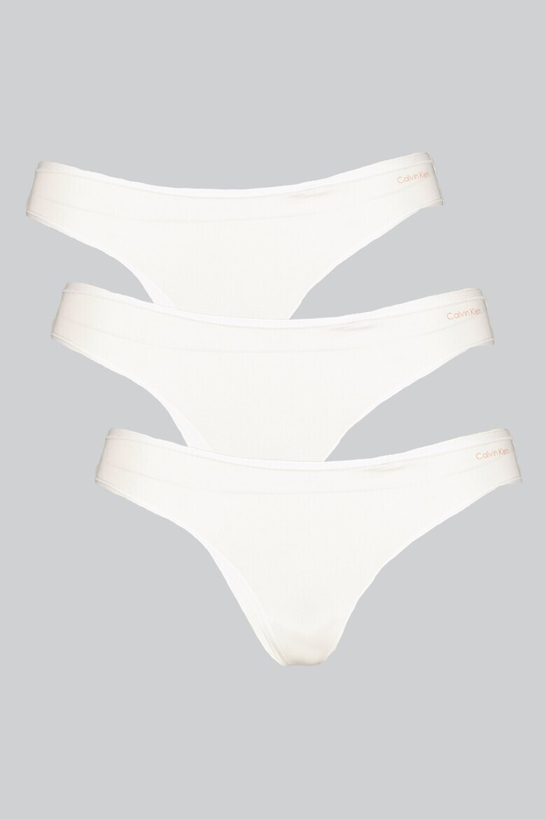 CALVIN KLEIN Танга с лого - 3 чифта - Pepit.bg