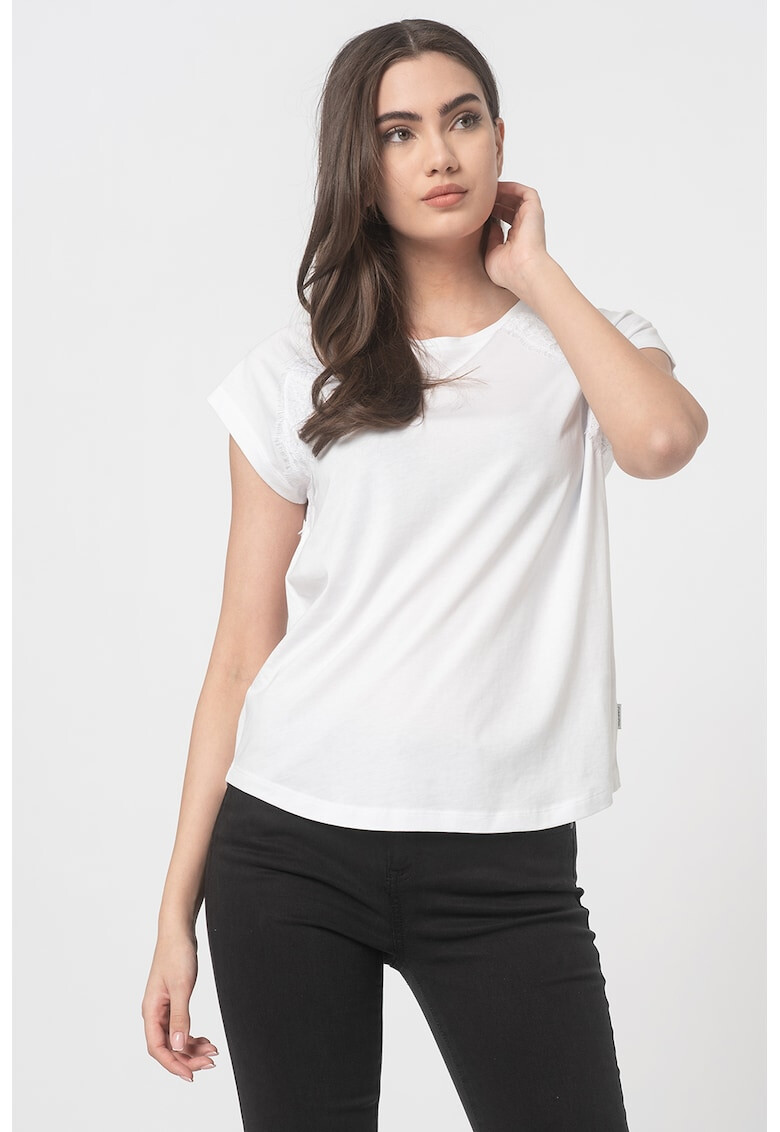 CALVIN KLEIN Тениска с модал и дантела - Pepit.bg