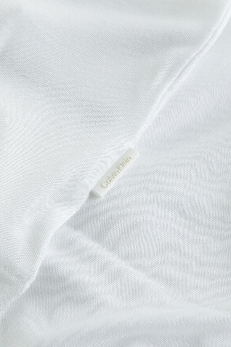 CALVIN KLEIN Тениска с овално деколте - Бял - Pepit.bg