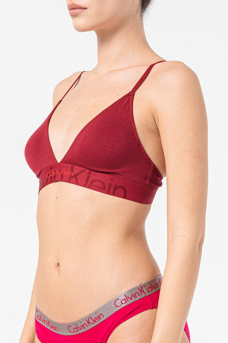 CALVIN KLEIN Триъгълен сутиен с лого - Pepit.bg