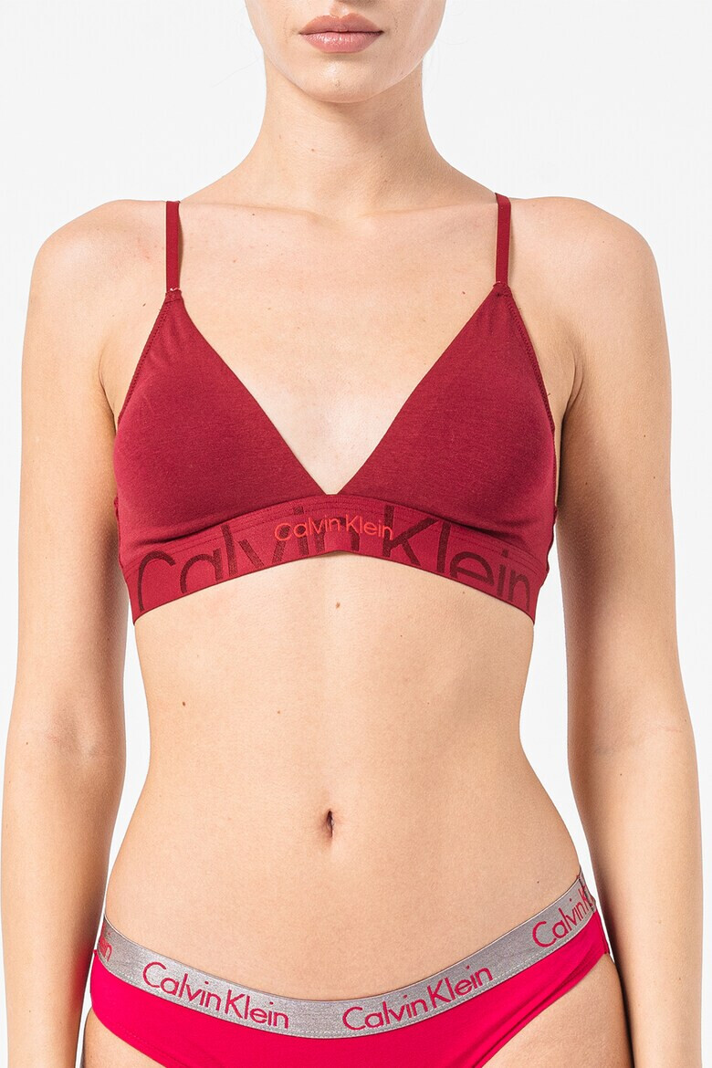 CALVIN KLEIN Триъгълен сутиен с лого - Pepit.bg