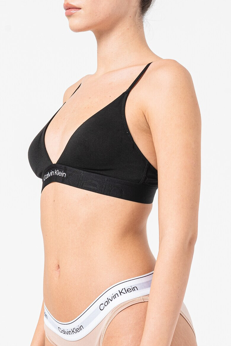 CALVIN KLEIN Триъгълен сутиен с лого - Pepit.bg
