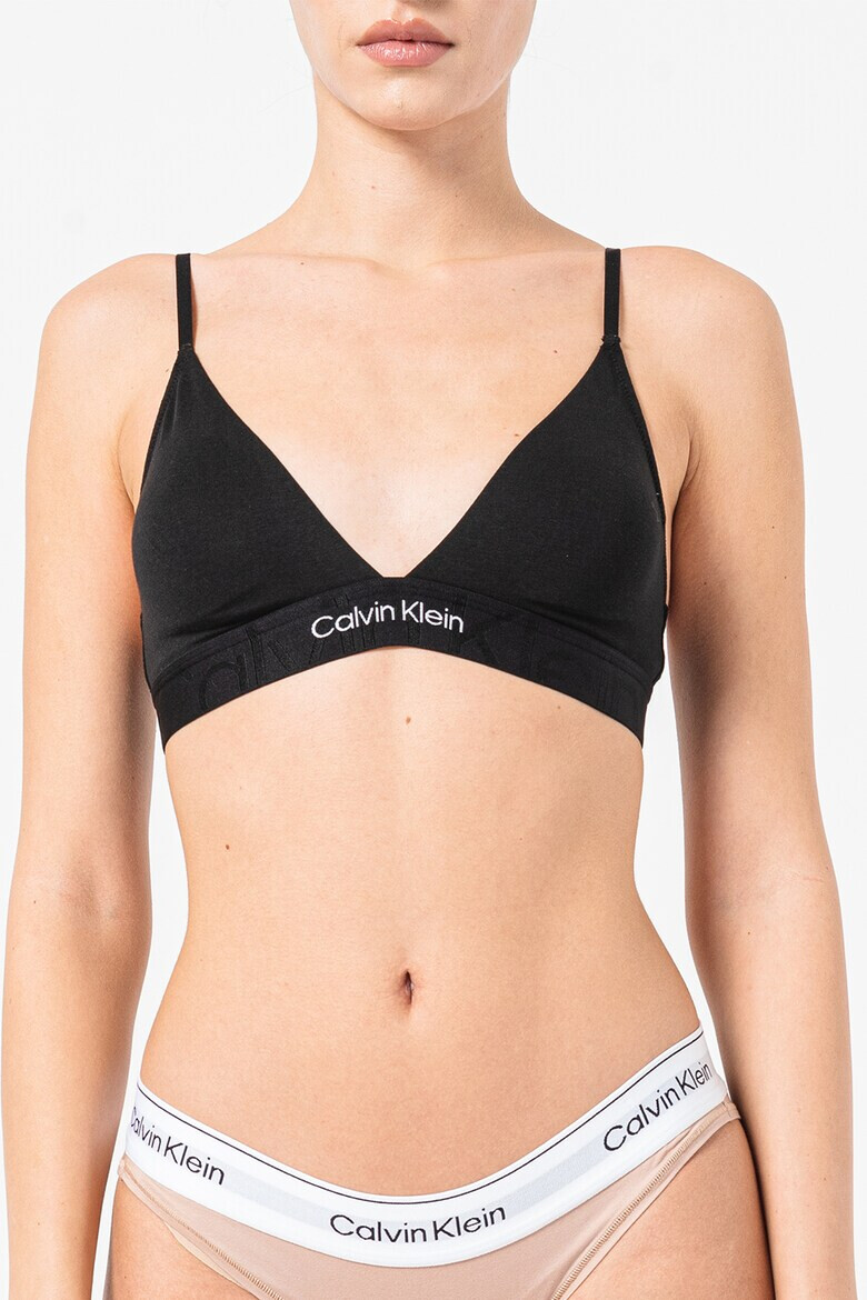 CALVIN KLEIN Триъгълен сутиен с лого - Pepit.bg
