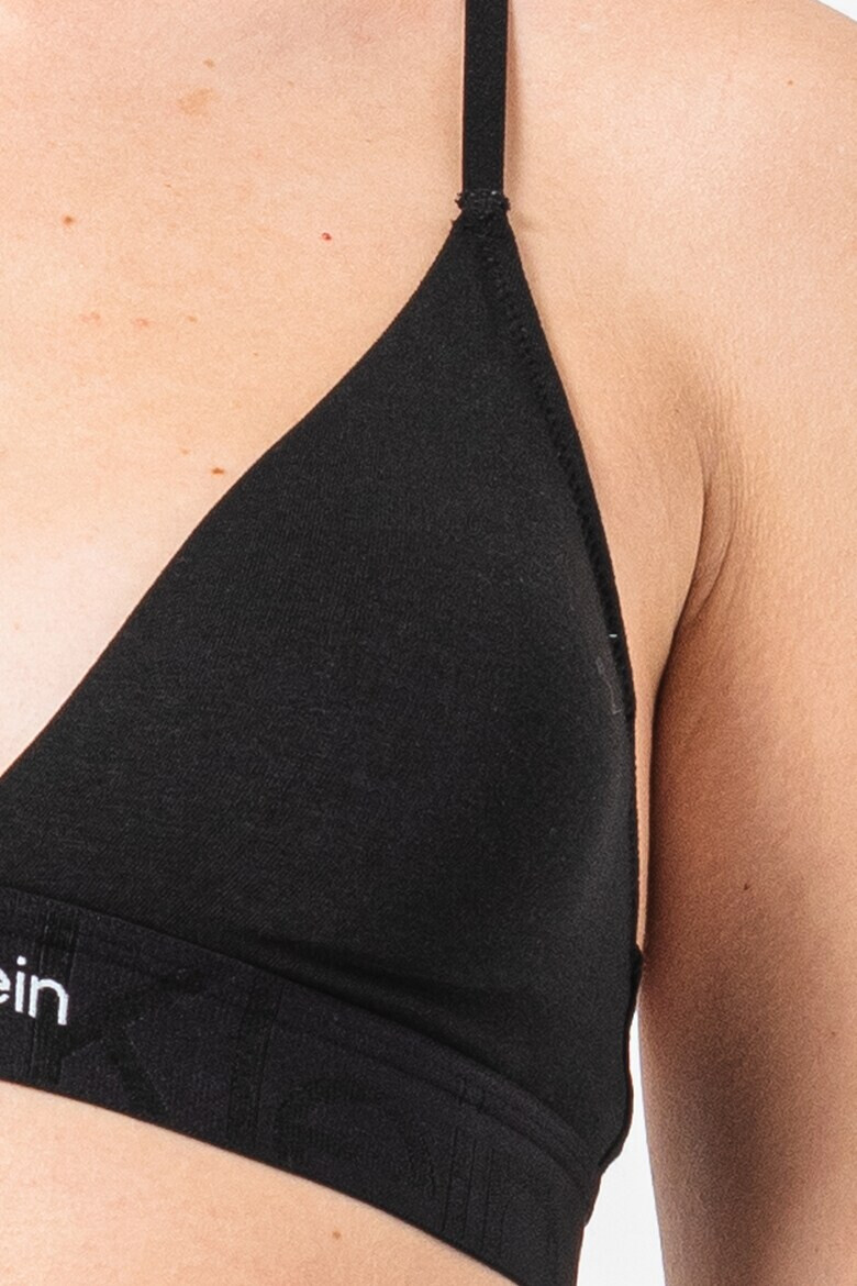 CALVIN KLEIN Триъгълен сутиен с лого - Pepit.bg