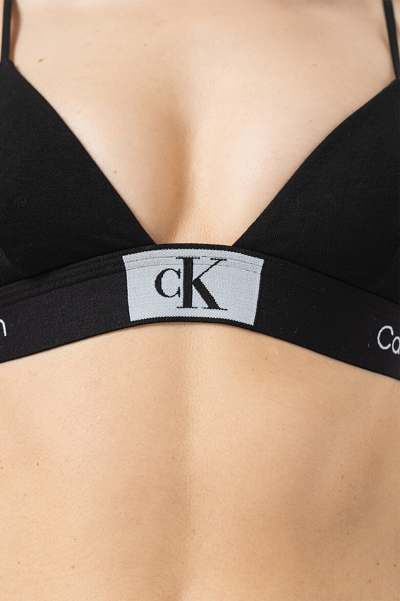 CALVIN KLEIN Триъгълен сутиен с лого - Pepit.bg