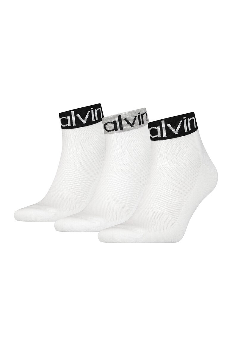CALVIN KLEIN Унисекс чорапи с лого - 3 чифта - Pepit.bg