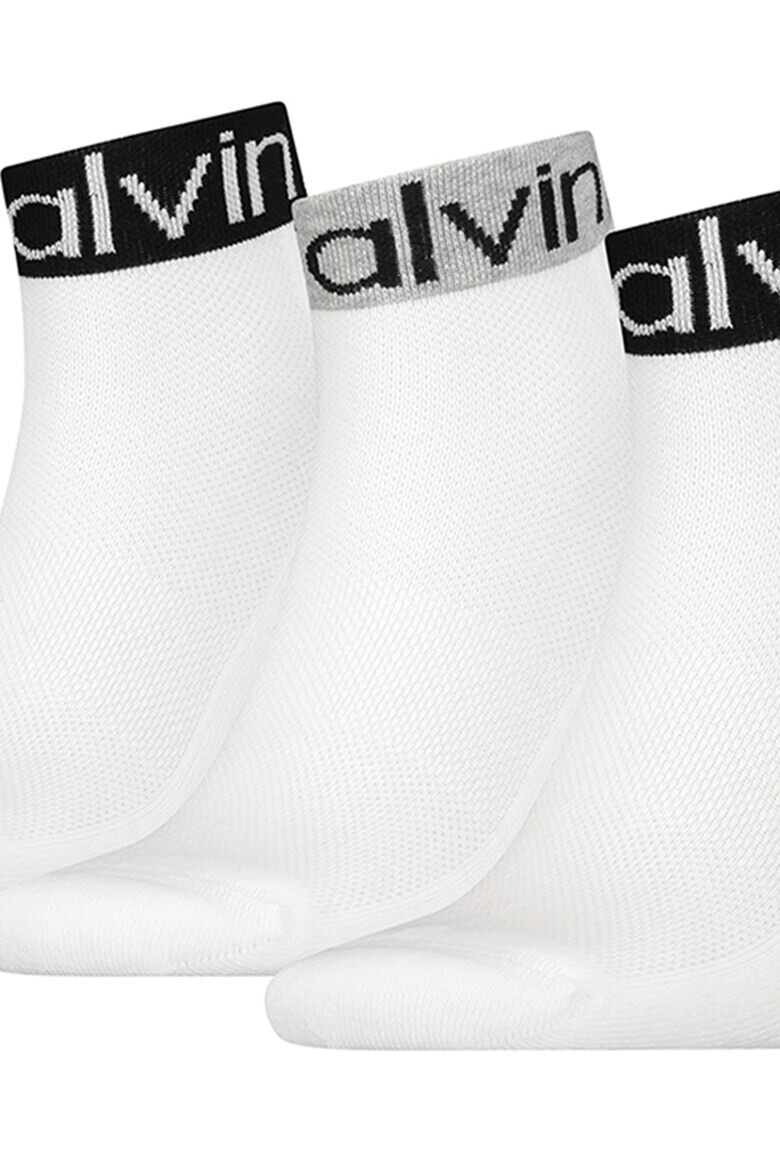 CALVIN KLEIN Унисекс чорапи с лого - 3 чифта - Pepit.bg