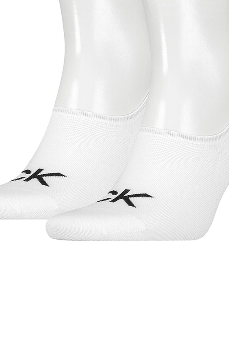 CALVIN KLEIN Унисекс изрязани чорапи с лого - 2 чифта - Pepit.bg