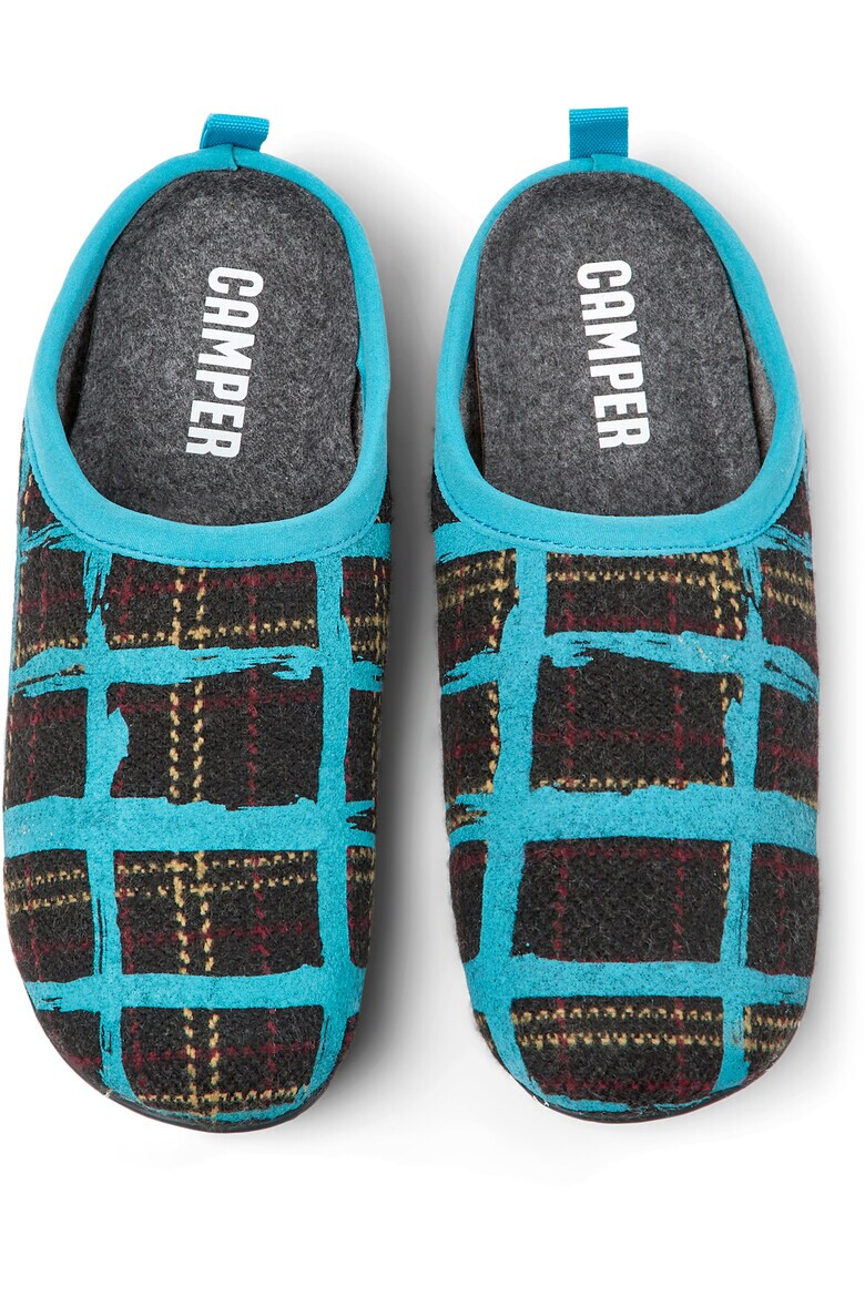 Camper Вълнени домашни пантофи Wabi 1067 - Сив/Син - Pepit.bg
