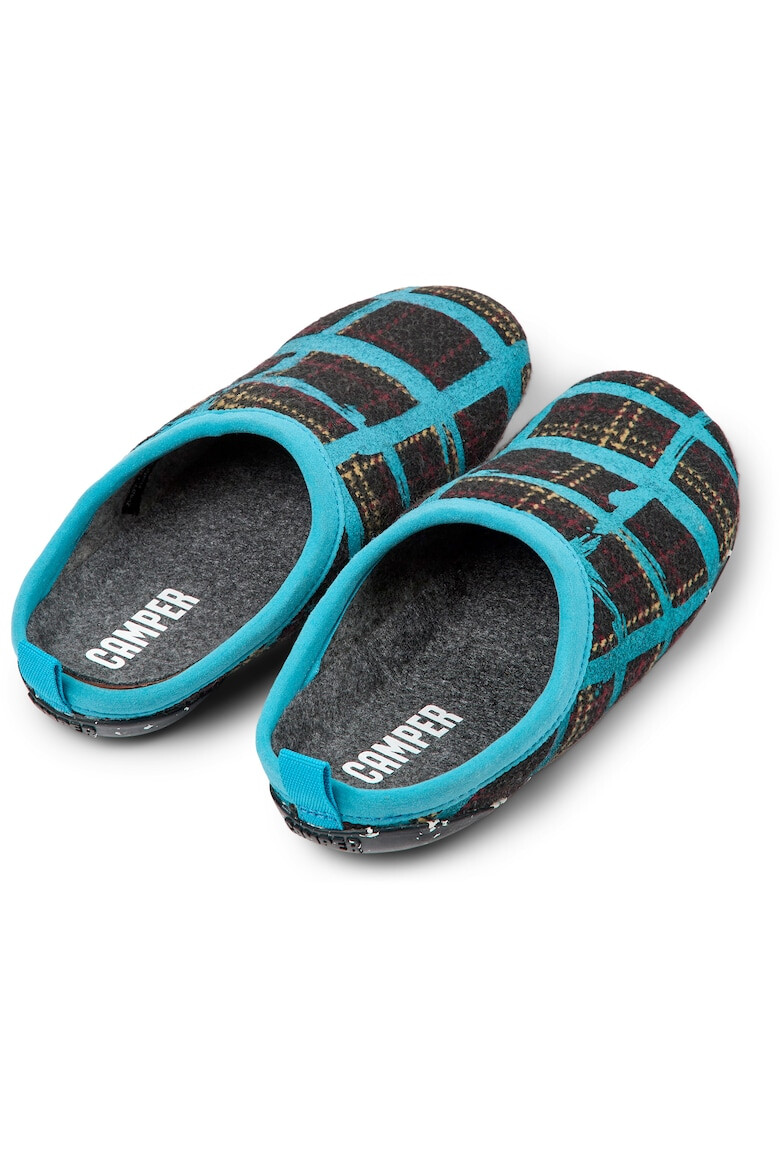 Camper Вълнени домашни пантофи Wabi 1067 - Сив/Син - Pepit.bg
