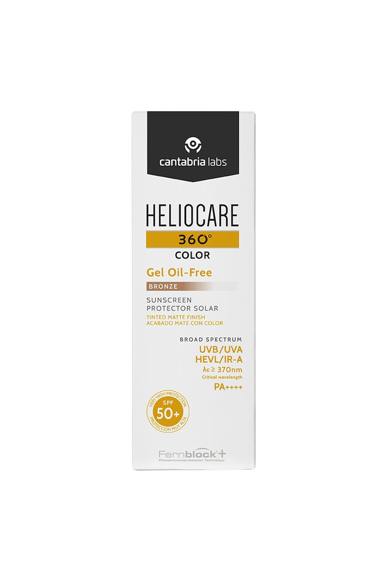 Cantabria Labs Слънцезащитен гел за лице Cantabria Heliocare 360º SPF50+ Bronze С цветни пигменти и матиращ ефект Оil-free 50 мл - Pepit.bg