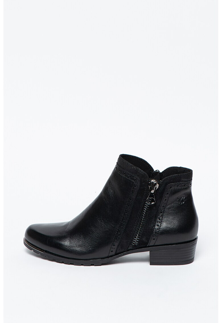 Caprice Кожени обувки Brogue с цип - Pepit.bg