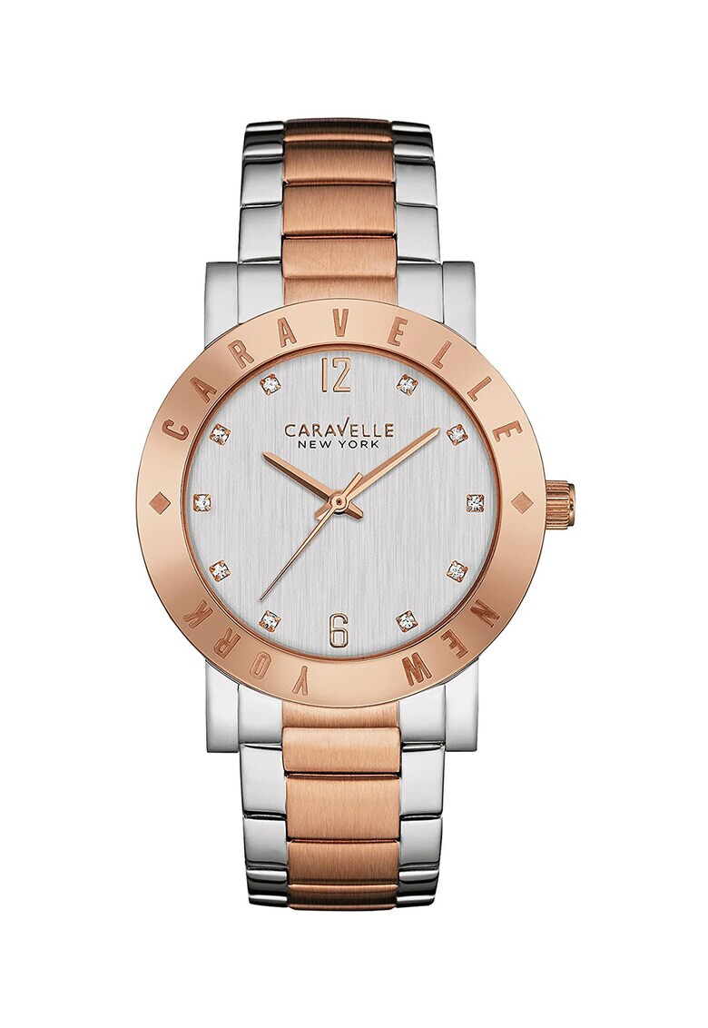 Caravelle Иноксов часовник с циркони - Pepit.bg
