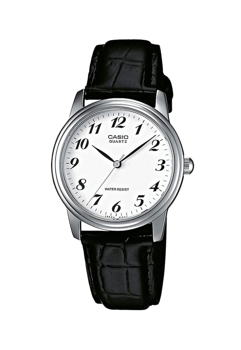 Casio Часовник Collection с черна кожена каишка - Pepit.bg