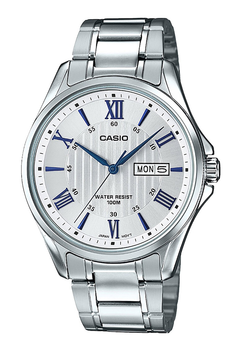 Casio Часовник от неръждаема стомана с три стрелки - Pepit.bg