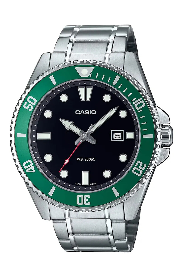 Casio Часовник от неръждаема стомана с три стрелки - Pepit.bg