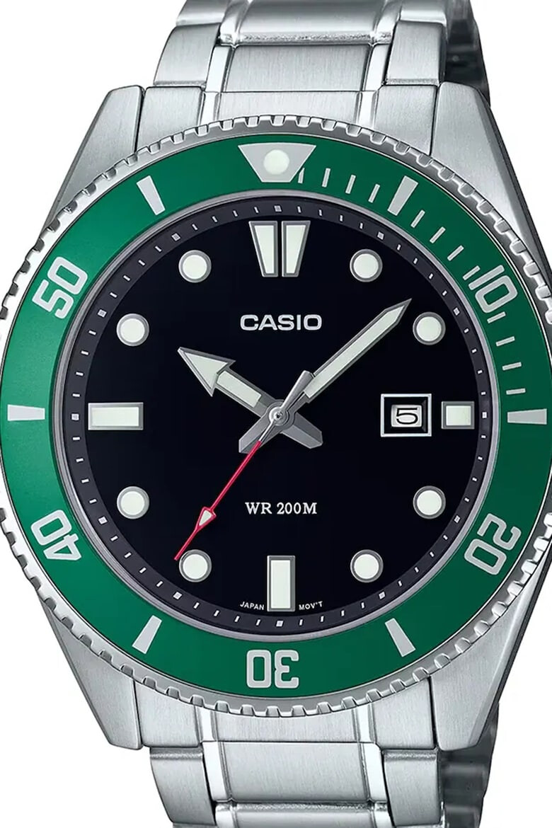 Casio Часовник от неръждаема стомана с три стрелки - Pepit.bg