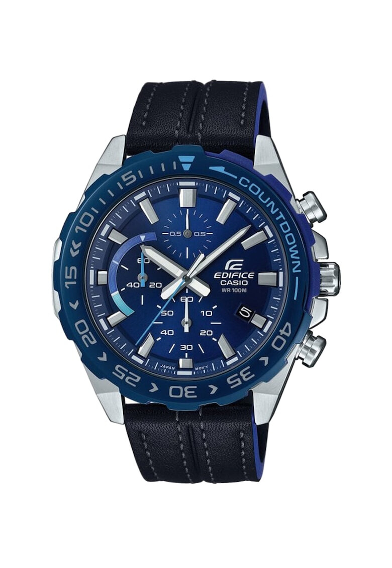 Casio Часовник с хронограф и кожена каишка - Pepit.bg