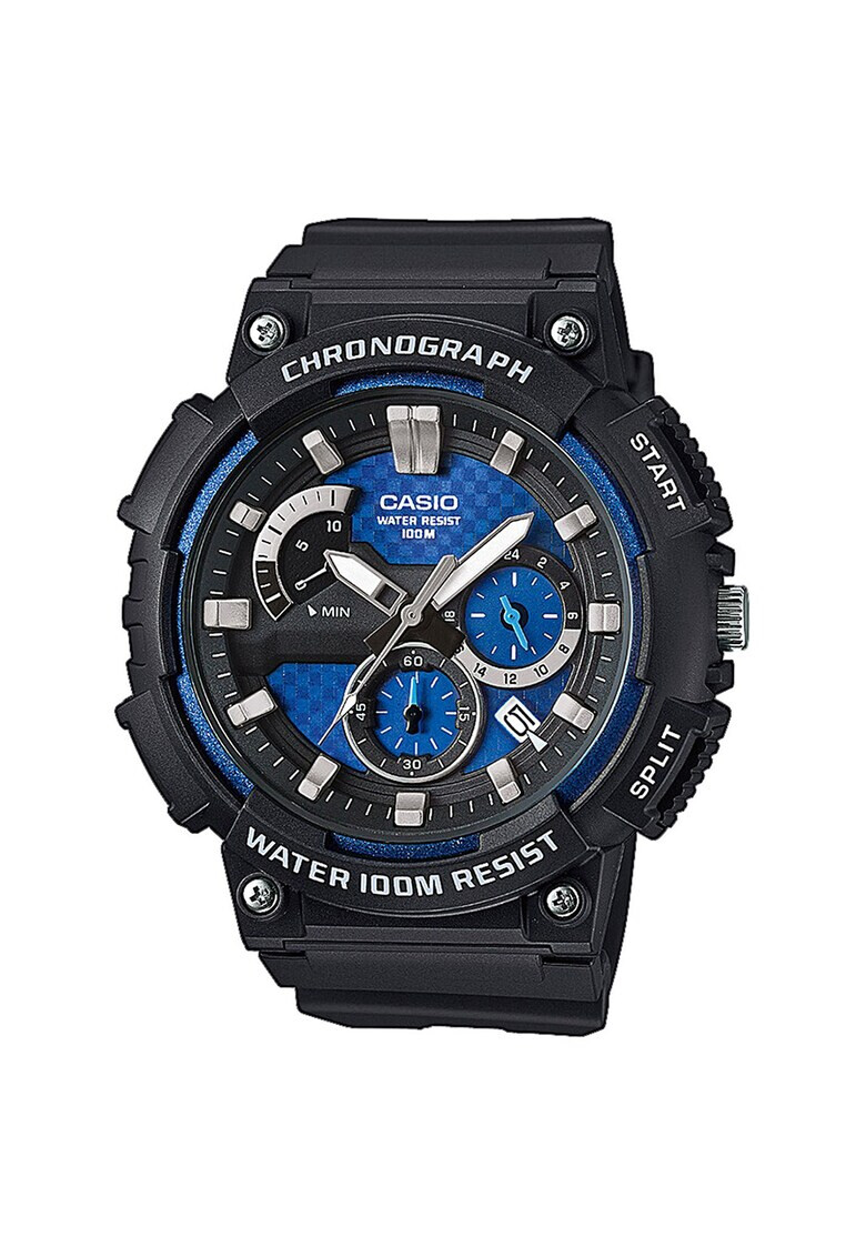 Casio Часовник с хронометър и кариран циферблат - Pepit.bg