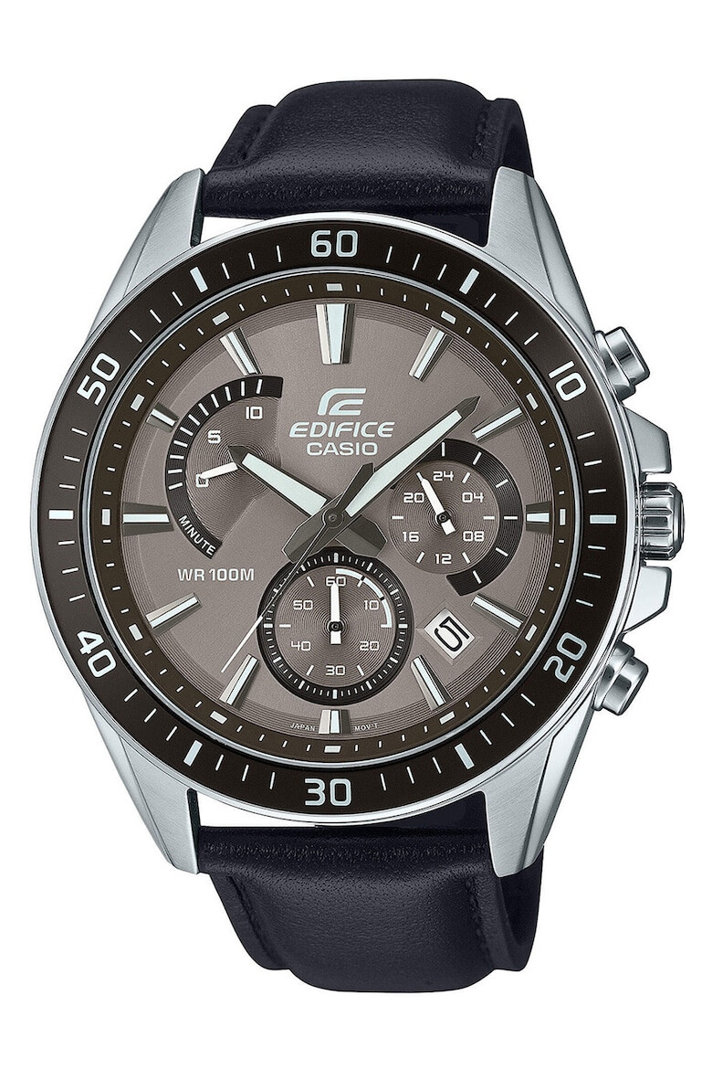 Casio Часовник с хронограф и кожена каишка - Pepit.bg