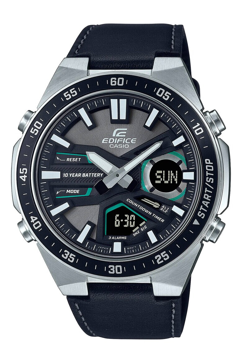 Casio Часовник с хронограф и кожена каишка - Pepit.bg