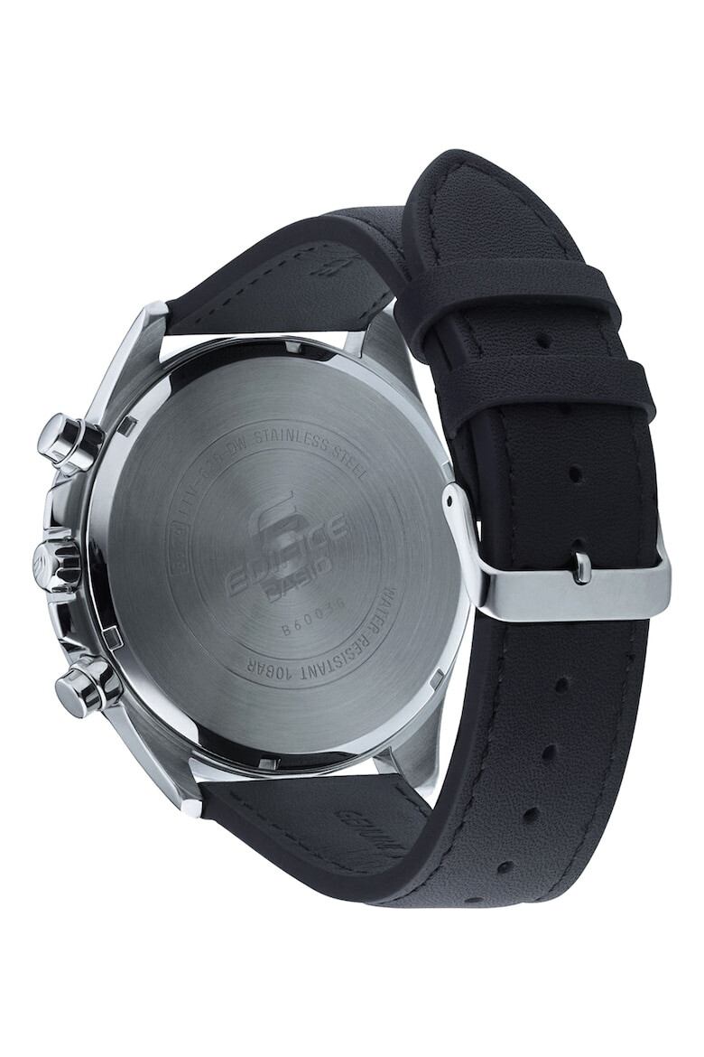 Casio Часовник с хронометър и кожена каишка - Pepit.bg
