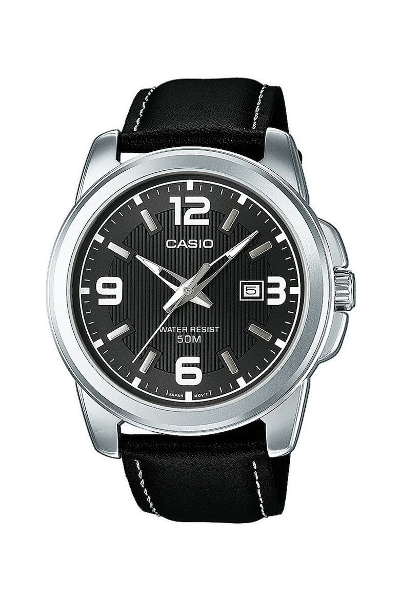 Casio Часовник с кожена каишка - Pepit.bg