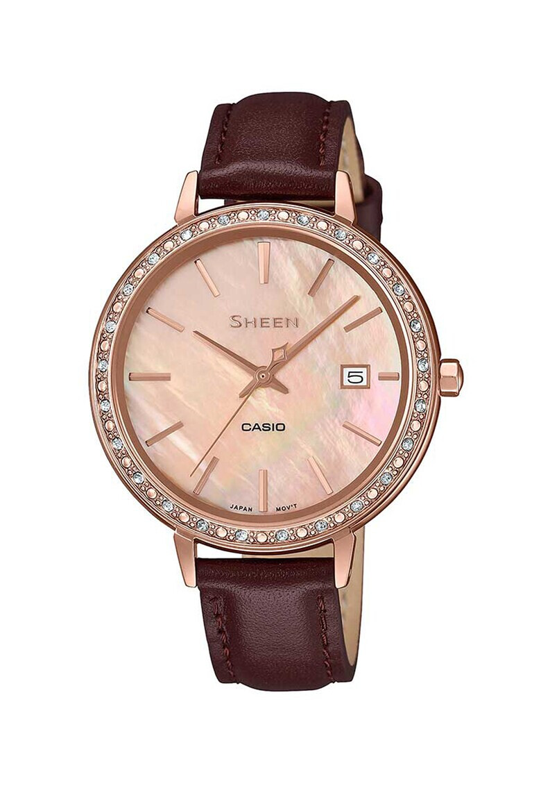 Casio Часовник с кожена каишка - Pepit.bg