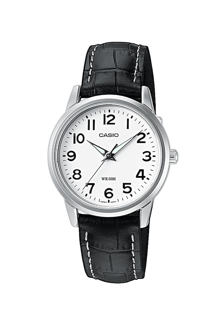 Casio Часовник с кожена каишка - Pepit.bg