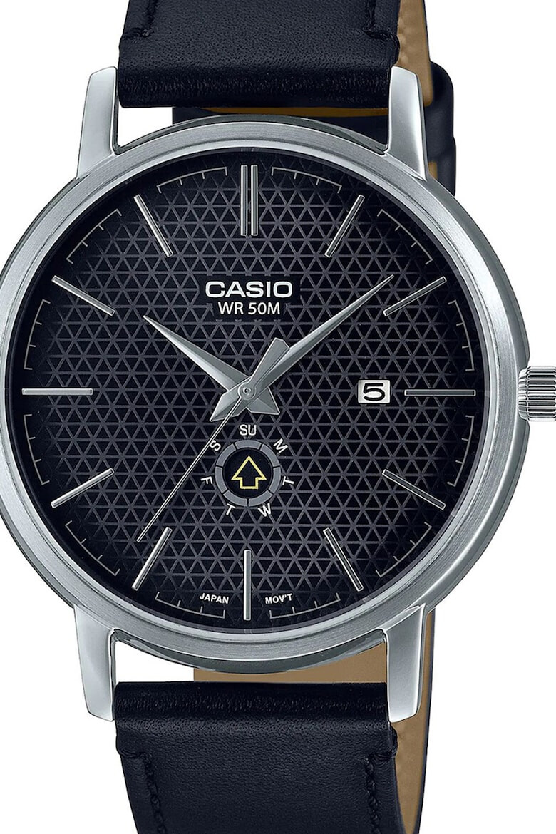 Casio Часовник с кожена каишка - Pepit.bg