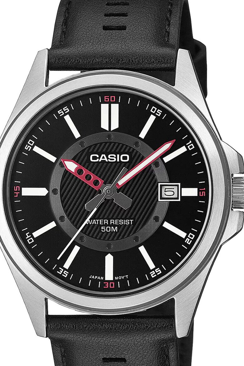 Casio Часовник с кожена каишка - Pepit.bg