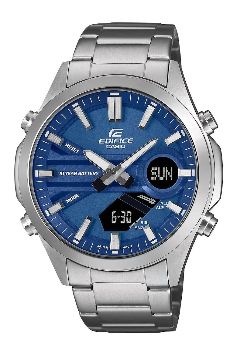 Casio Дигитално-аналогов часовник от неръждаема стомана - Pepit.bg